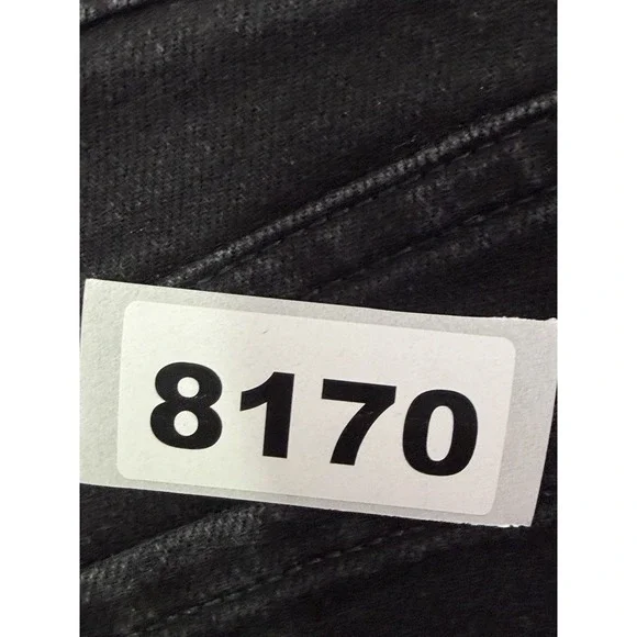 Levis 505 Jeans Womens 28 Black Dark Wash Denim Straight Mid Rise Stretch - Picture 10 of 10